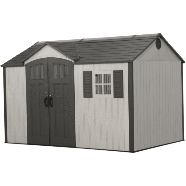 (Plastic) Outdoor Storage Shed with Steel-Reinforced Construction